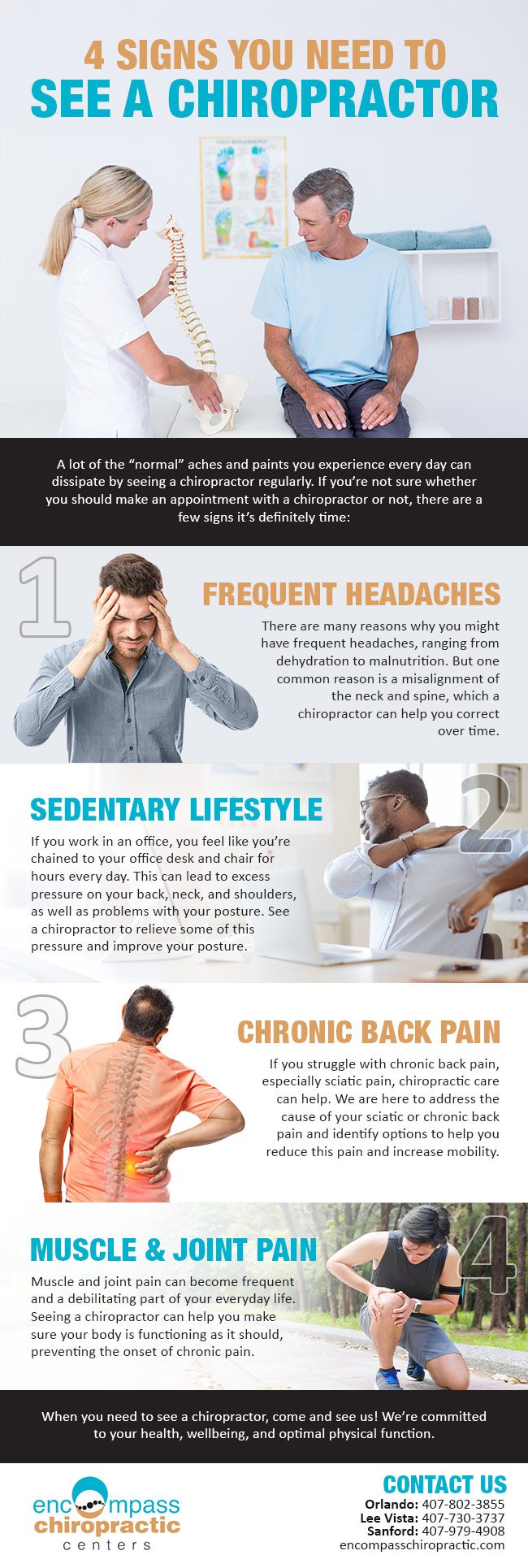 4 Signs You Need to See a Chiropractor